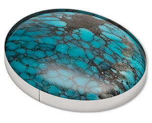 Bezel strip wrapped around a cabochon